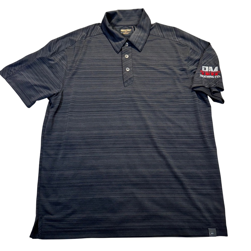 OGIO Polo Shirt Mens‎ Medium Black Space Dye Performance Golf Corporate Casual